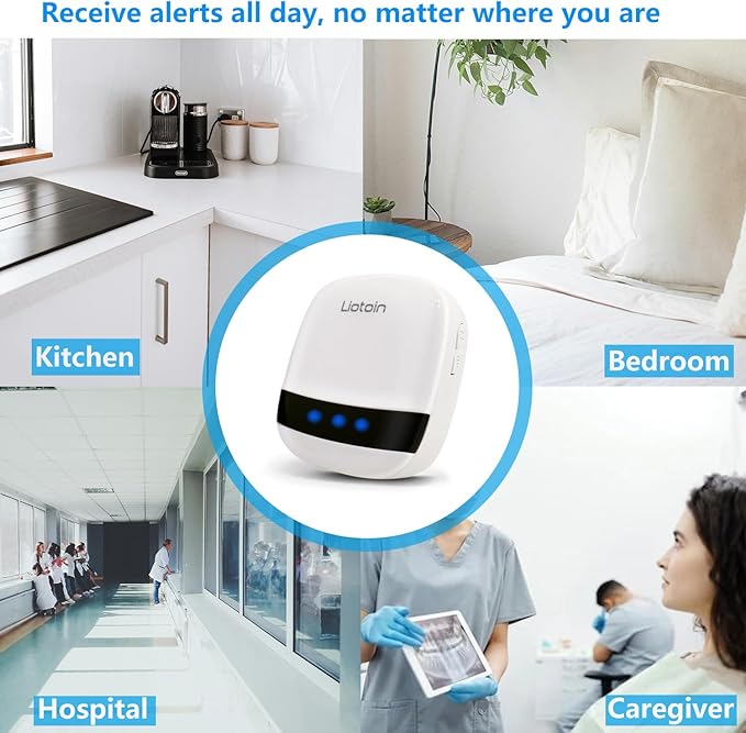 LIOTOIN Caregiver Pager Wireless SOS Call Button Nurse Alarm System