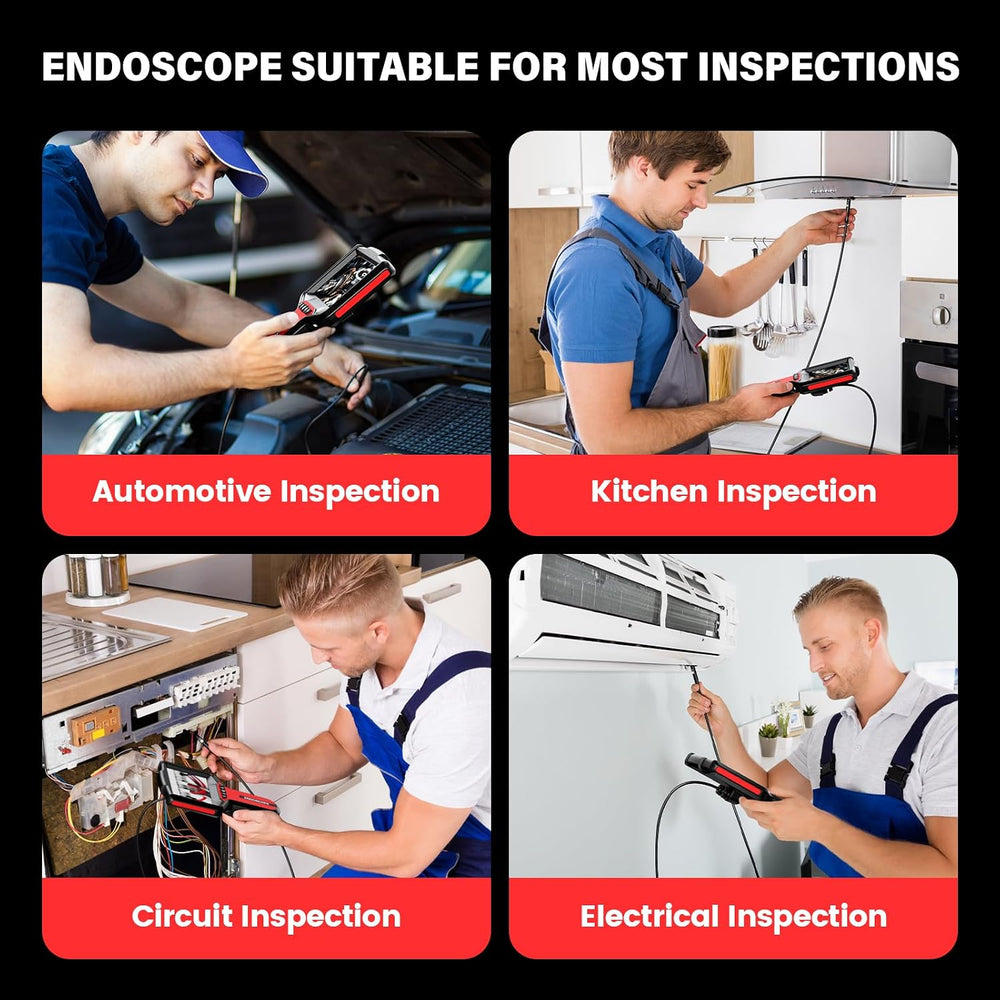 Endoscope Camera with Light: 5" 1080P HD Dual-Lens Inspection Borescope ...