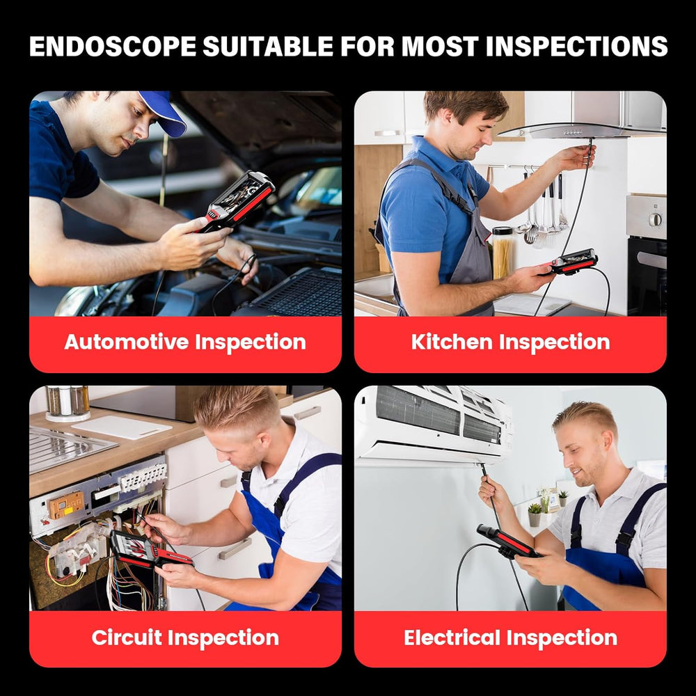 Endoscope Camera with Light: 5" 1080P HD Dual-Lens Inspection Borescope ...