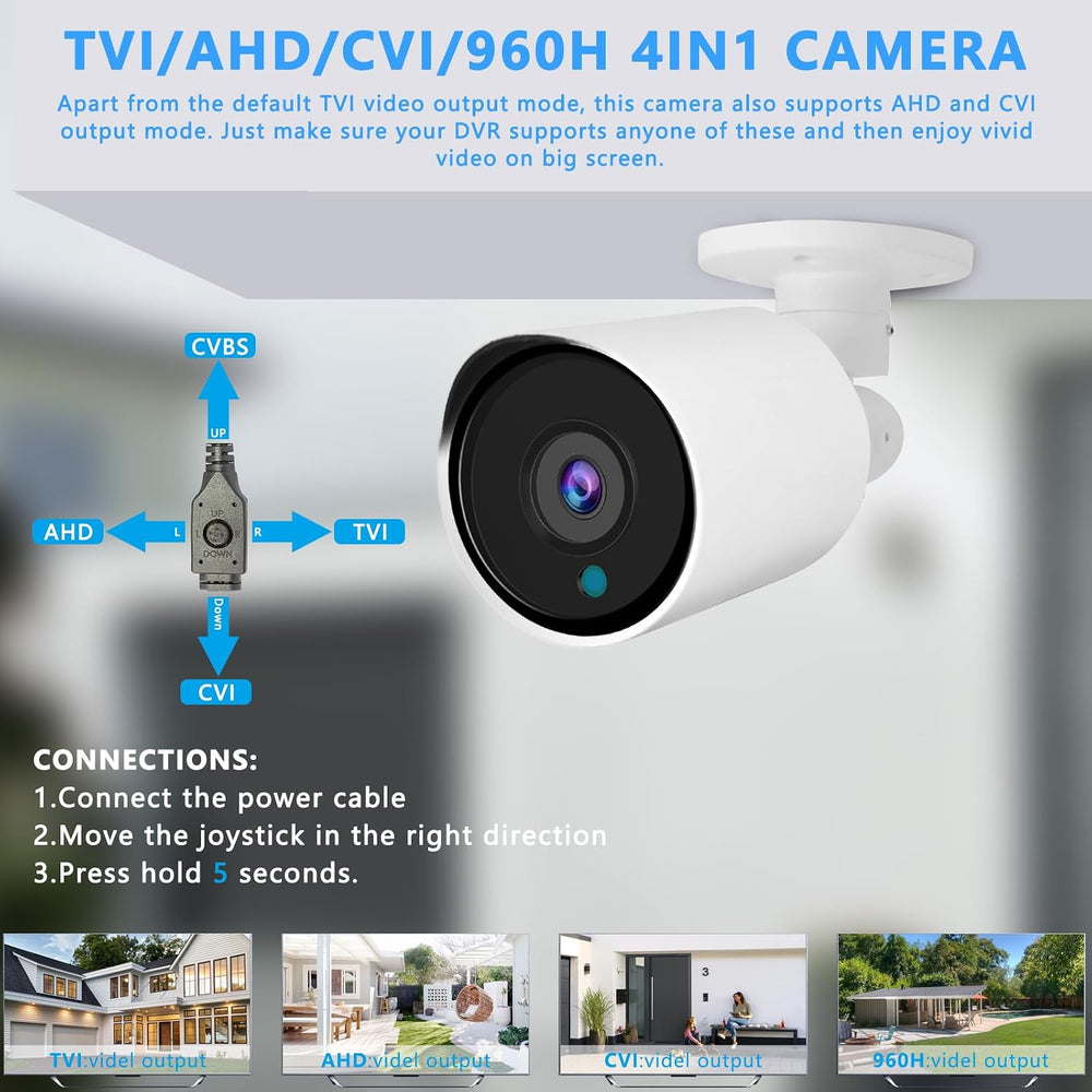 5MP Analog Security Bullet Camera 4-in-1 TVI/CVI/AHD/CVBS 960H