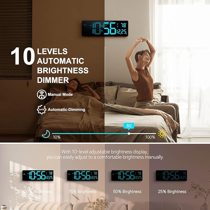 Digital Wall Clock Large Display 16", Digital Clock