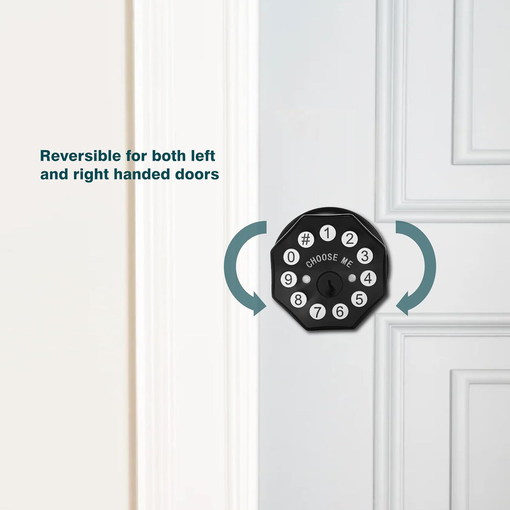 Door Knob with Keypad and Key, Keyless Entry Door Lock,Smart Digital Knob Unl...