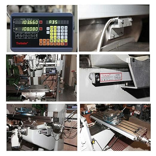 26" 30" 12" DRO 3 Axis Digital Readout 5um Precision Linear Gl...