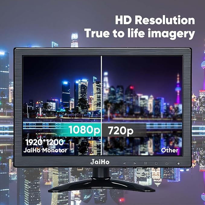 JaiHo 10.1 Inch Small IPS Monitor 19201200 Resolution 60Hz HD Display Screen
