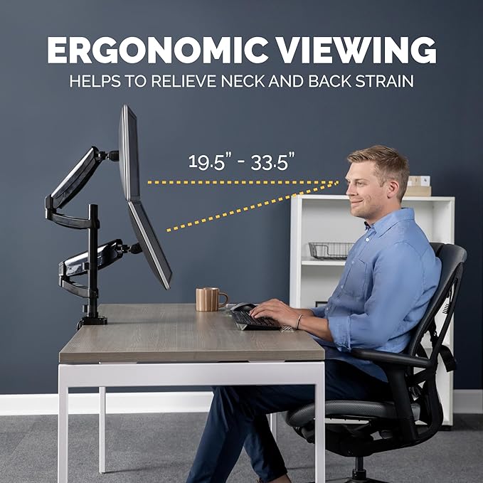 Fellowes 8043401 Platinum Series Stacked Monitor Mount, Adjustable Computer