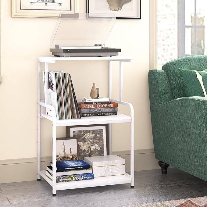 Arbuxzuy Printer Stand with Storage Shelf, 3 Tier Printer Cart with Wheels