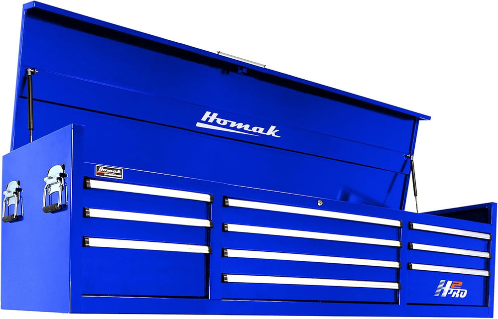 Homak H2PRO Series 72-Inch 10-Drawer Top Chest, Blue, BL02010720