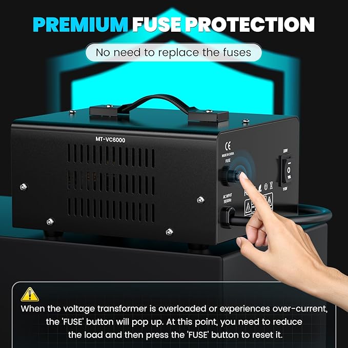 6000W Voltage Converter Transformer Step Up/Down Converter 110/120 Volt
