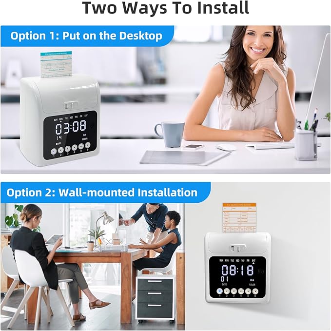 Time Clock with Passcode, Auto-Align Time Clocks (50-Piece)