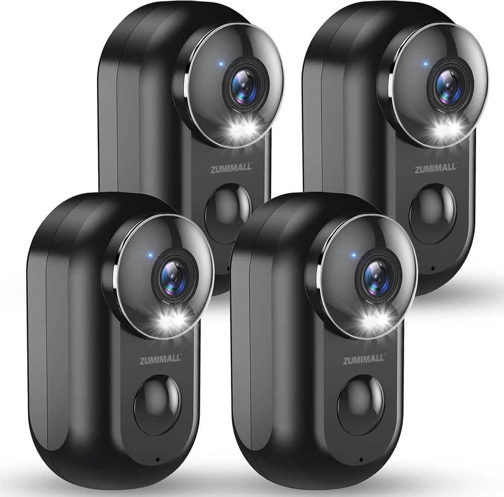 ZUMIMALL Security Cameras Wireless Outdoor, 4 Packs, 2K Cameras