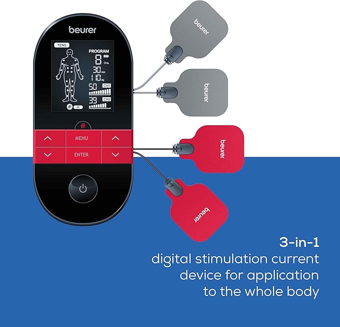 Beurer EM59 Digital 3-in-1 TENS Unit, EMS & Heat Therapy