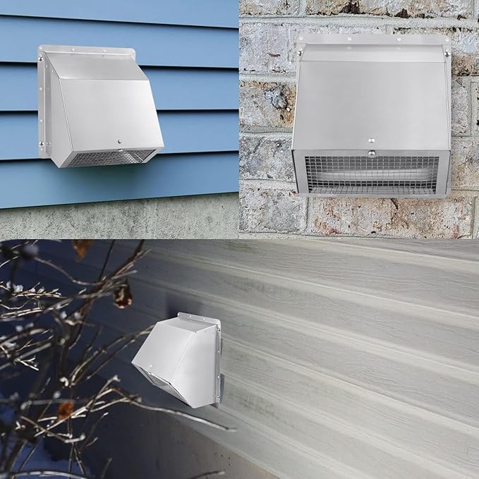 4 Inch Dryer Vent Cover Outside Hooded Wall Vent