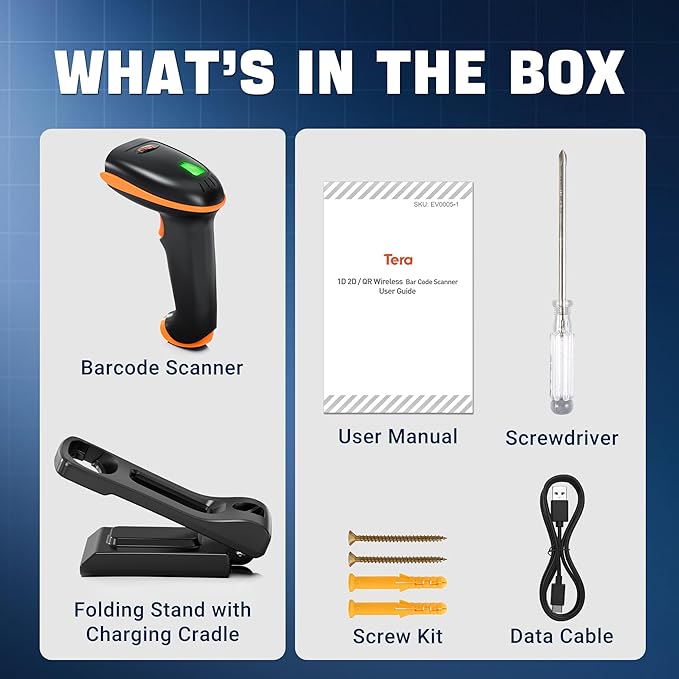 Tera 1D 2D QR Barcode Scanner