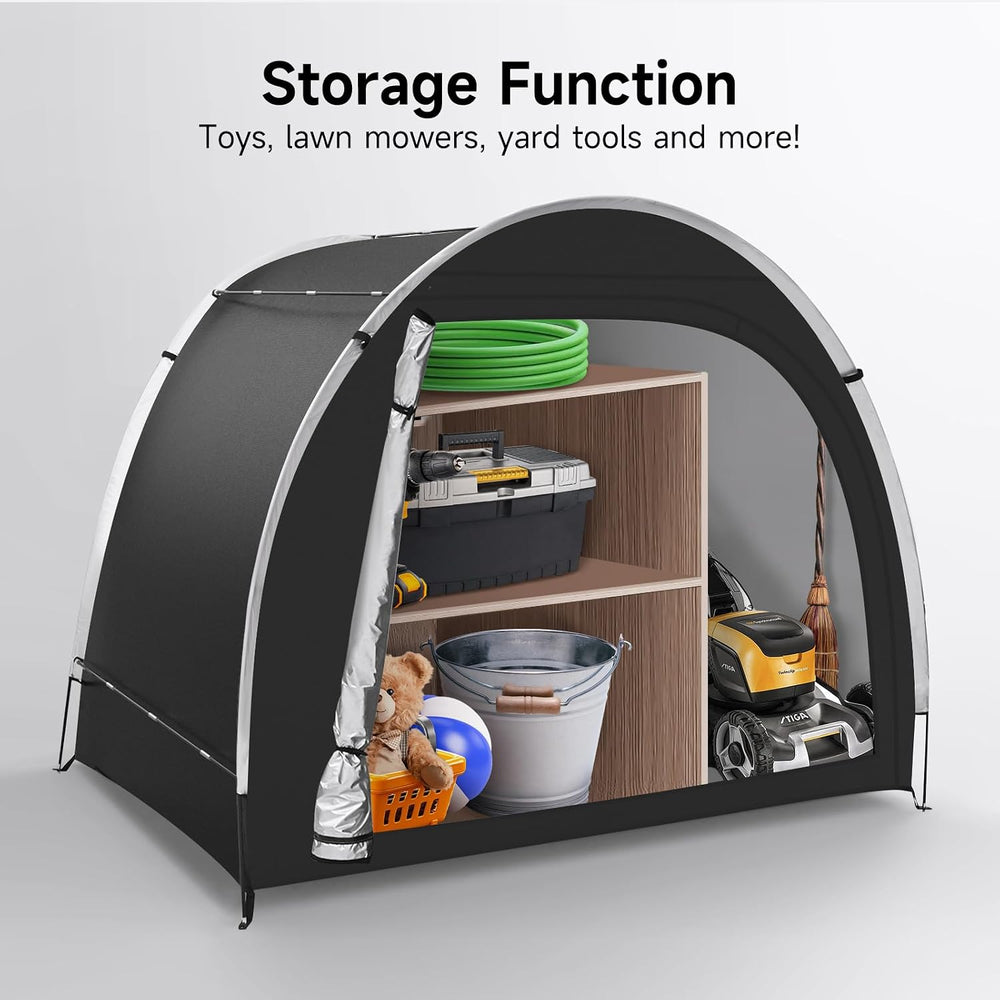 Bike Storage Tent, PU5000 Waterproof Outdoor Shed for 4 Bikes