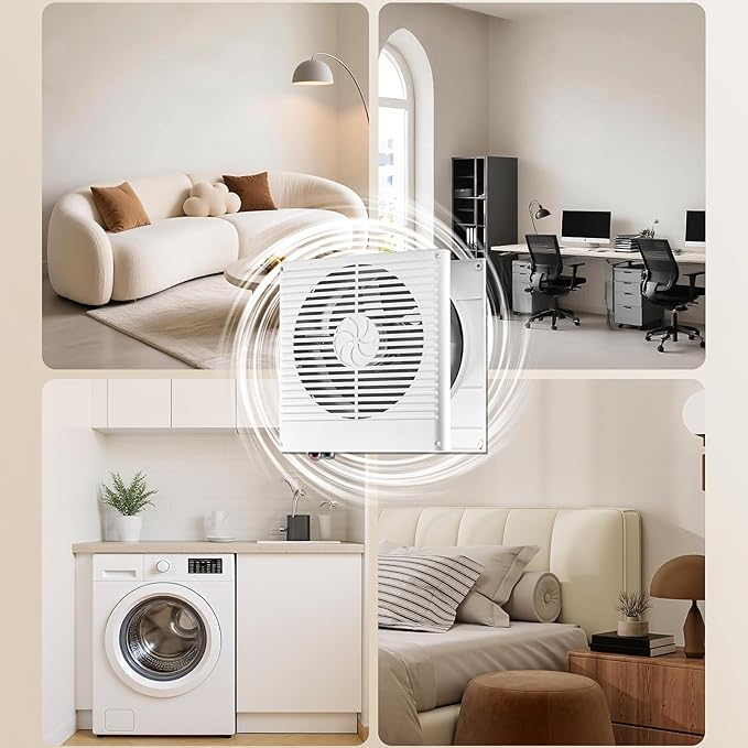 VEVOR Room to Room Fan, Two-Way Airflow Through-the-Wall Fan 8"