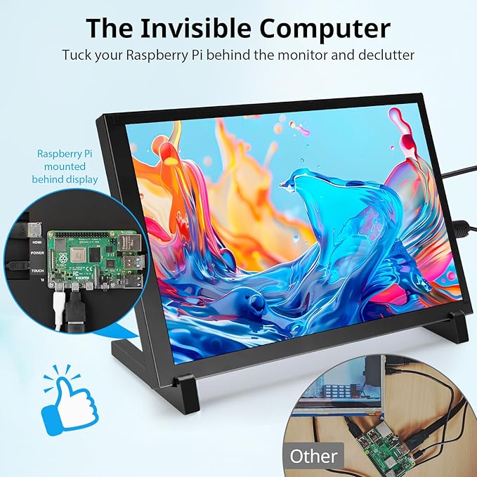 ELECROW 10.1 Inch Touchscreen Monitor, 1280x800 IPS LCD HD Display