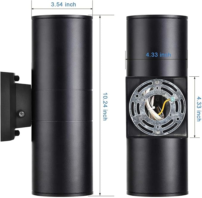rosykite Dusk to Dawn Outdoor Wall Lighting, Double Up Down Aluminum Waterpro...