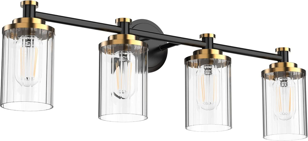 PHIXART Bathroom Lighting Fixtures Black and Gold Bathroom Vanity Light