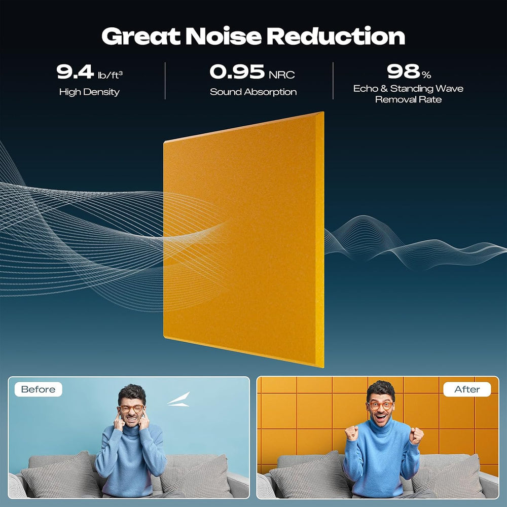 Sonicism 12 Pack Acoustic Wall Panels