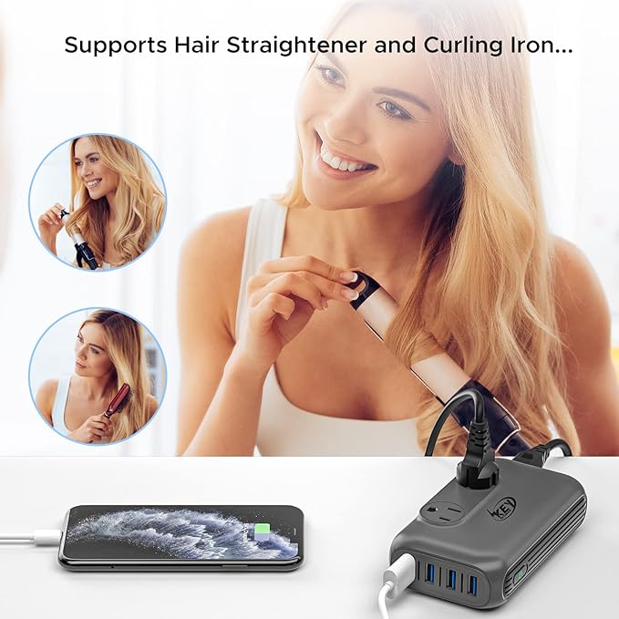 220V to 110V Converter, Key Power 230-Watt Step Down Voltage Converter & ...