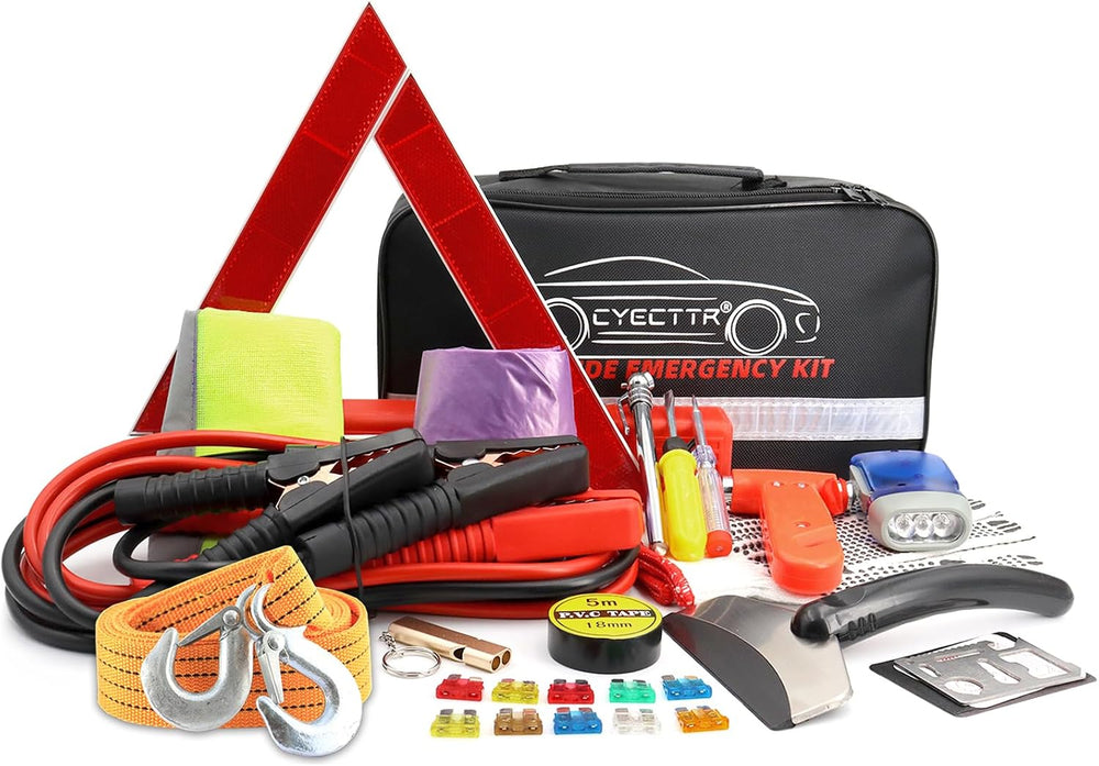 Roadside Emergency Car Kit for Auto,Vehicle Safety Assistance Kit with Jumper...