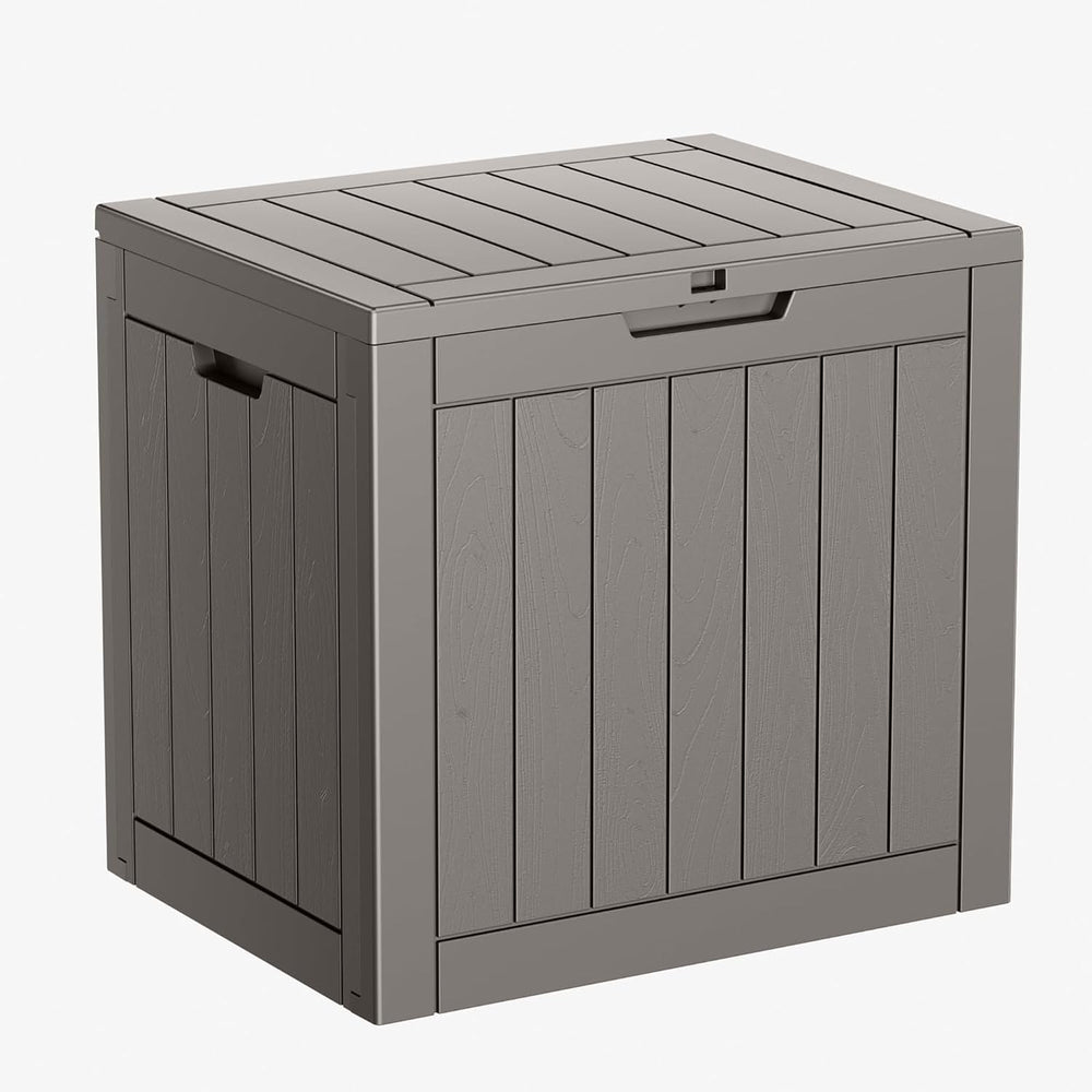 ROJIK 40 Gallon Resin Deck Box, Lockable Waterproof Weatherproof Outdoor Stor...
