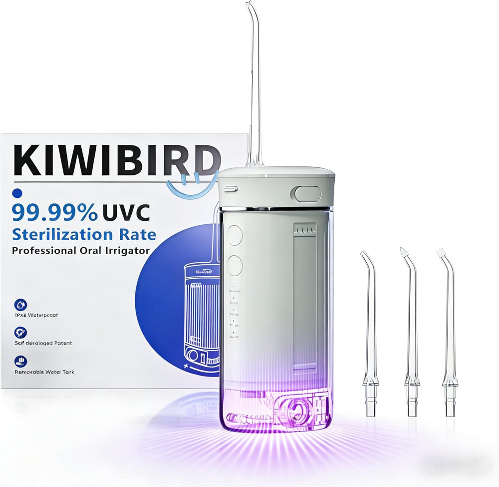 KIWIBIRD Mini Water Flosser for Travel, Ultra-Portable Cordless Oral Irrigator