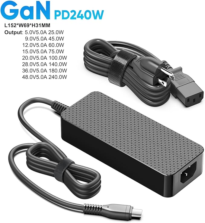 48V 5A 240W USB C GaN PD3.1 36V 5A 180W Power Supply