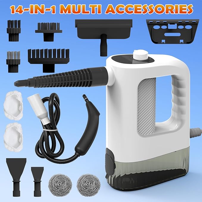 Steam Cleaner, 3-Level Adjustable Handheld Steam Cleaner, 15s Heat-Up, 400ML ...