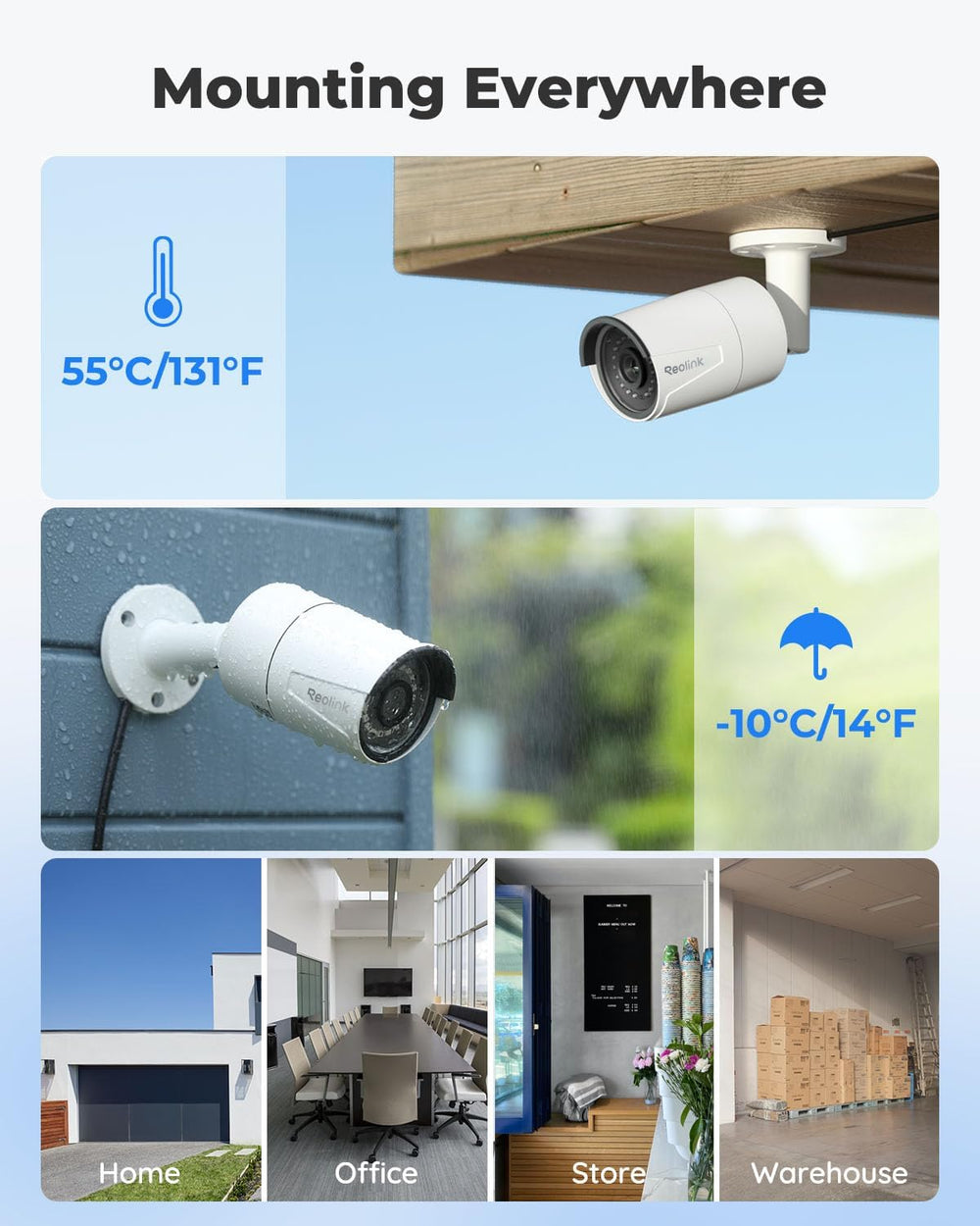 REOLINK 16CH 5MP Home Security Camera System with 4TB HDD RLK16-410B8-5MP