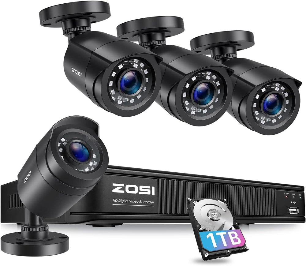 ZOSI 3K 5MP Lite Home Security Camera System with AI Human Vehicle Detection,...