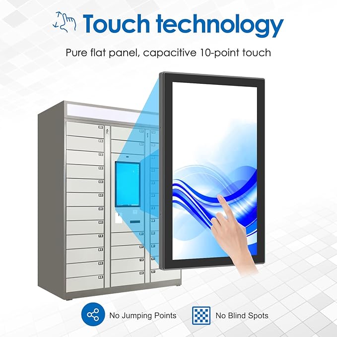 21.5 Inch Open Frame LCD Display Touch Screen Monitor HDMI VGA DVI Inputs 1000
