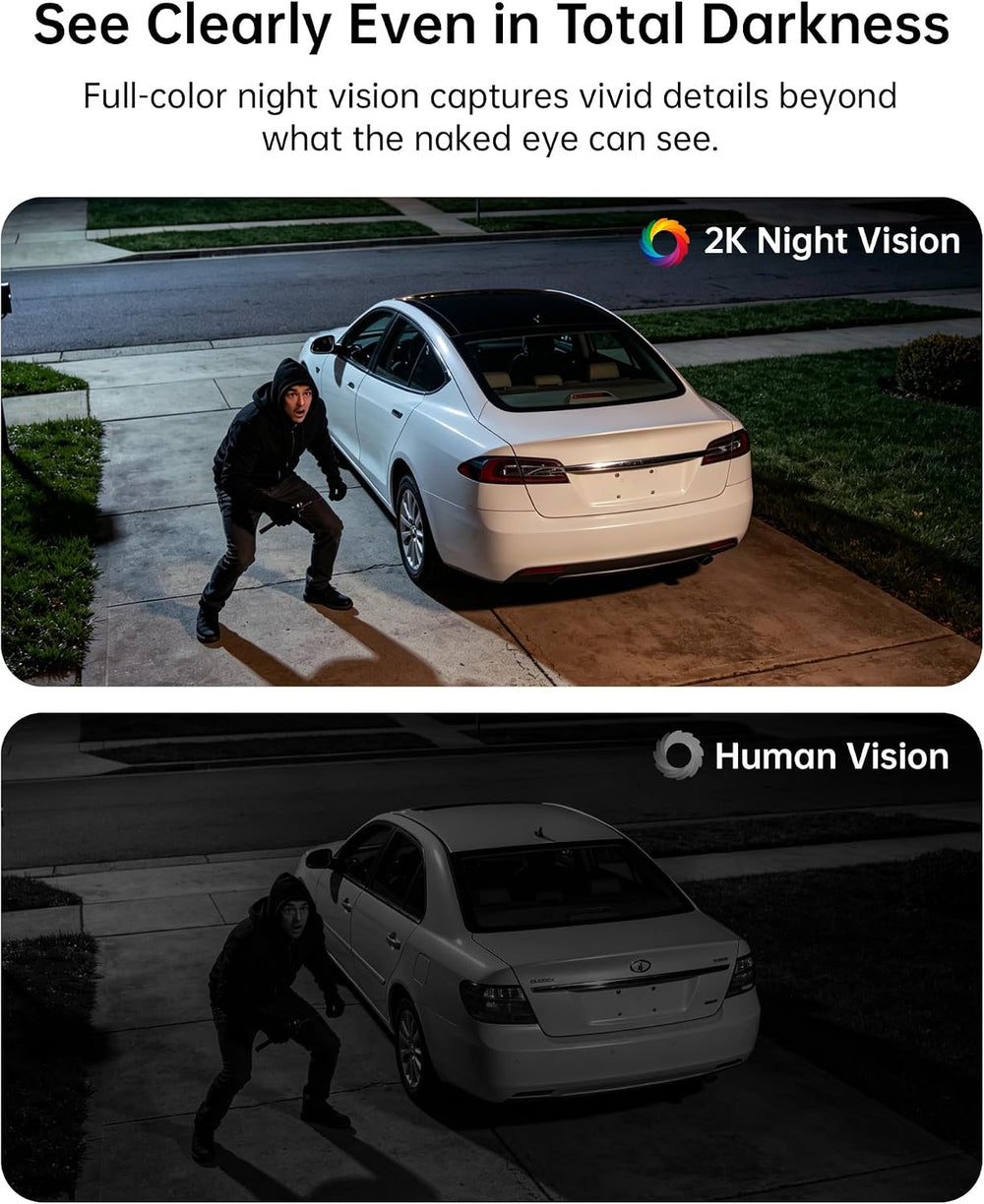 2K Solar Security Camera, 5G&2.4G Wi-Fi Outdoor Camera Wireless