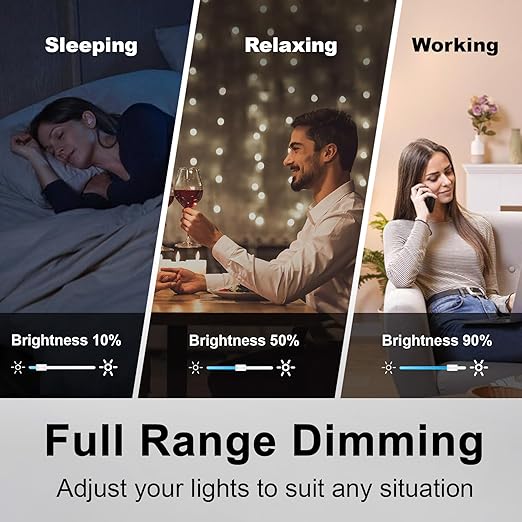 BESTTEN 10 Pack Super Slim Digital Dimmer Light Switch, Quiet Rocker, Max 300W
