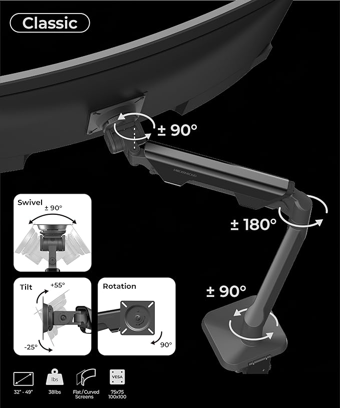 Modernsolid Heavy Duty Monitor Arm Desk Mount