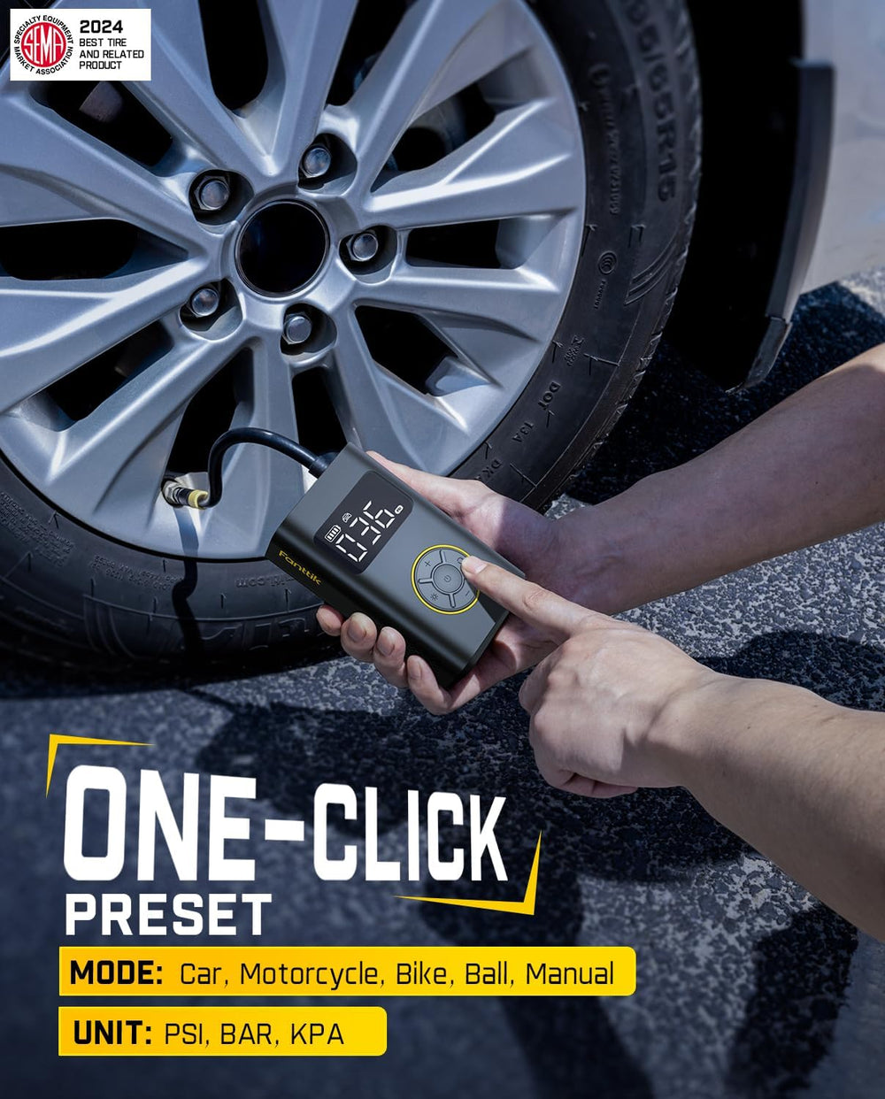 Fanttik X9 Pro Portable Tire Inflator for Compact Car, 1Min Fast Inflate