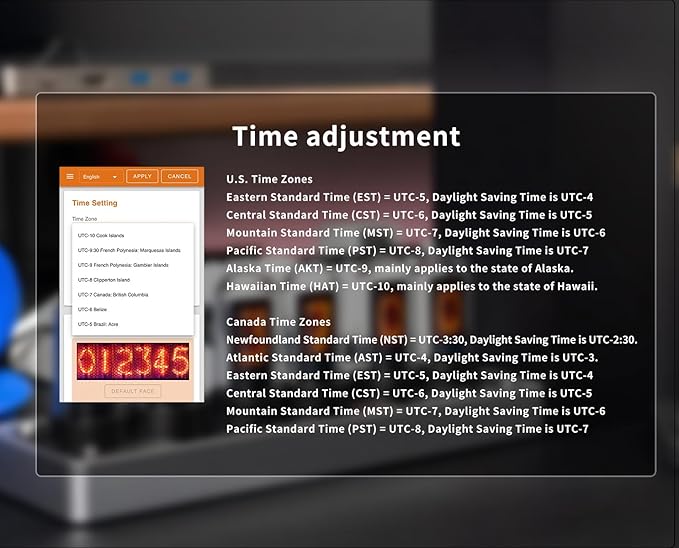 Adventurers IPS Nixie Tube Clock, Creative Electronic DIY Nixie Tube Clock