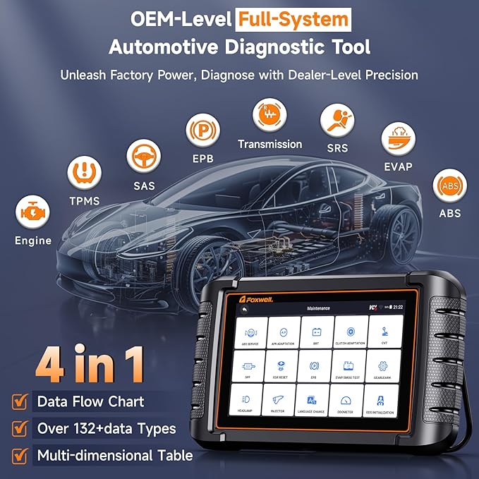 2026 FOXWELL Scanner NT809BT Wireless OBD2 Scanner Diagnostic Tool