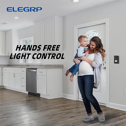 ELEGRP Occupancy Motion Sensor Light Switch, PIR Infrared Motion Activated Wa...