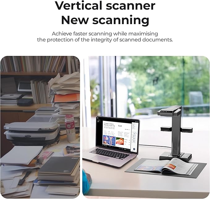 CZUR ET16 Plus Advanced Book & Document Scanner, 2nd Gen Auto-Flatten&amp...