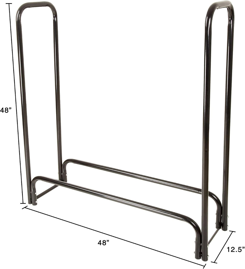 Pure Garden 4ft Firewood Rack Outdoor Wood Rack Log Holder - Heavy Duty Tubul...