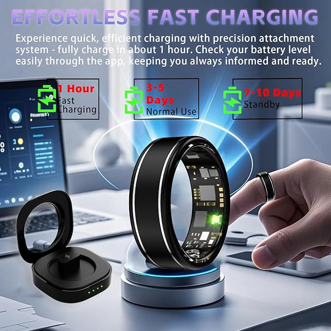 Fitness Tracker Ring for Men Women – Smart Ring