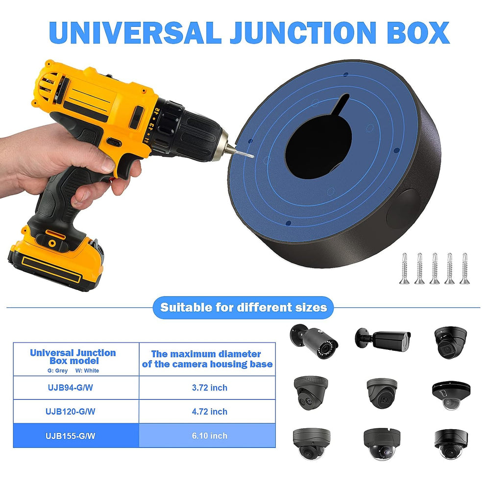 ENS Custom Drilling Junction Box for Security Cameras - Aluminum Enclosure - ...