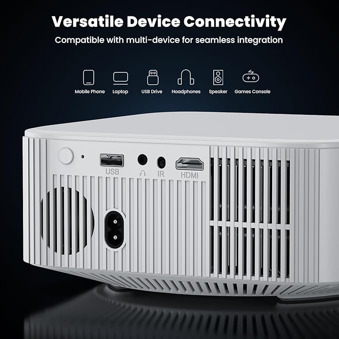 Smart Projector with Wifi and Bluetooth: NICPOW 4K Outdoor Projector,