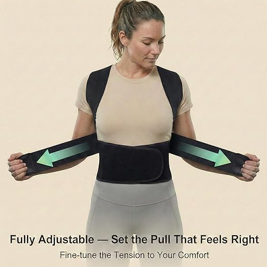 Full Back Posture Corrector for Women & Men – Pull-Back System Posture Br...