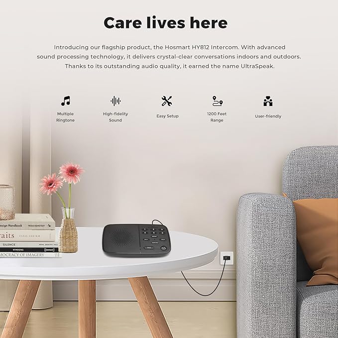 Hosmart Intercoms Wireless for Home UltraSpeak Pro, 2025 Full Duplex Wireless...