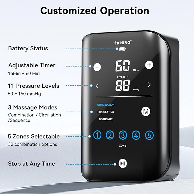 FIT KING Upgraded Cordless Recovery System, Professional Air Compression