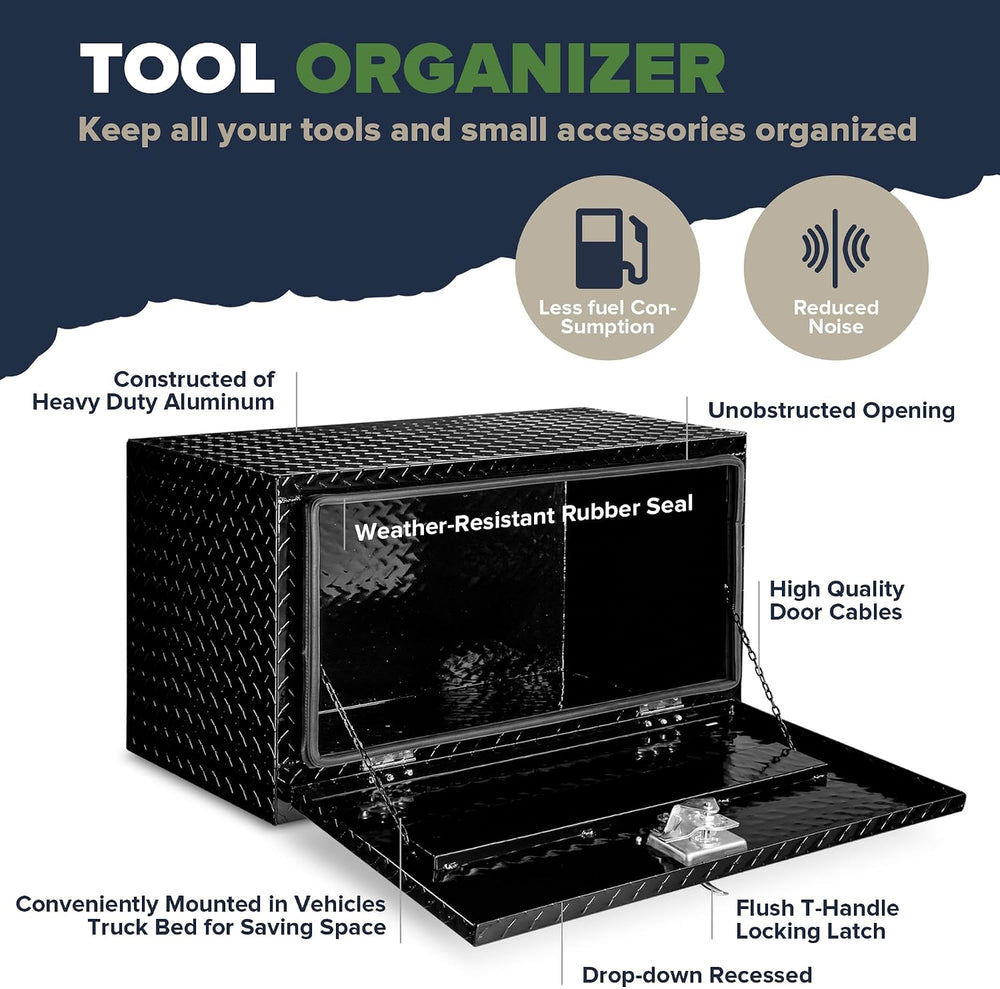 ARKSEN 30" x 17" x 18" Underbody Tool Box, Heavy Duty Storage ...