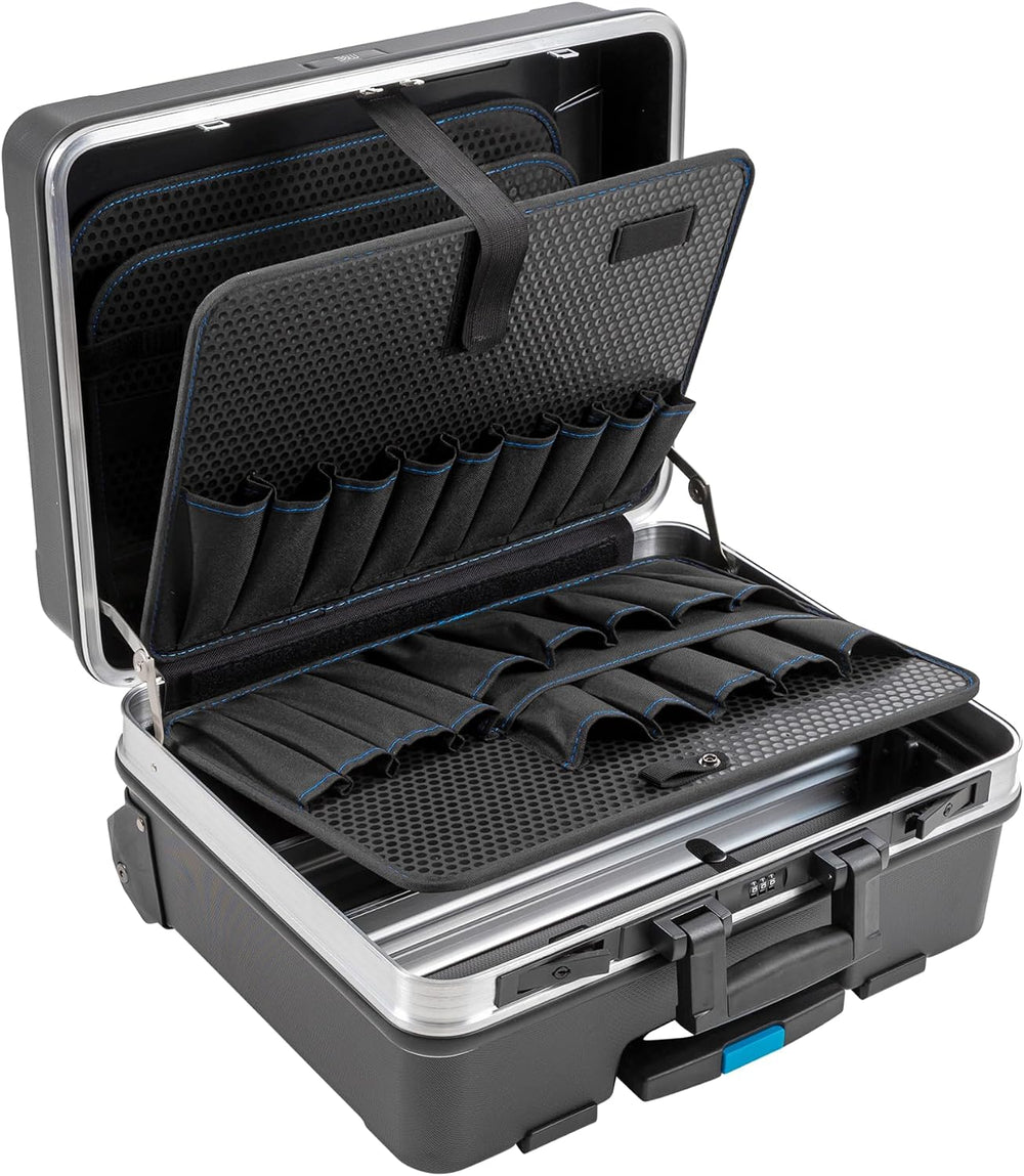 B&W International GO Portable Wheeled Rolling Tool Case Box with Pocket B...