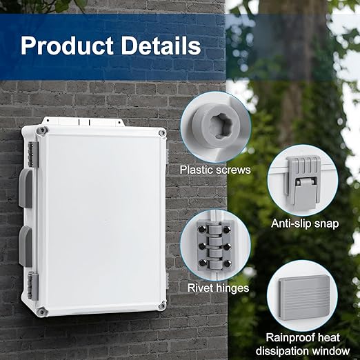 Namunanee Outdoor Electrical Junction Box, ABS Water Resistant Enclosure